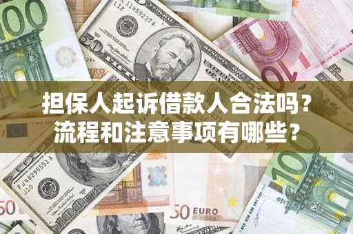 济南担保人起诉借款人合法吗？流程和注意事项有哪些？