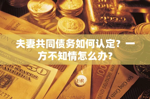 济南夫妻共同债务如何认定？一方不知情怎么办？