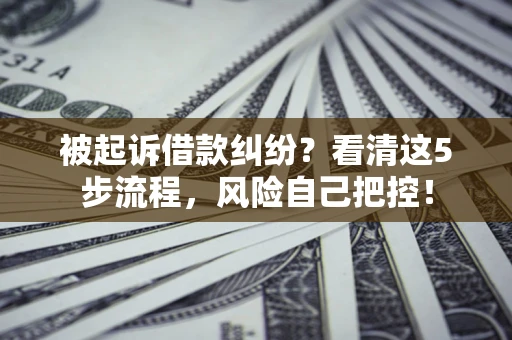 济南被起诉借款纠纷？看清这5步流程，风险自己把控！