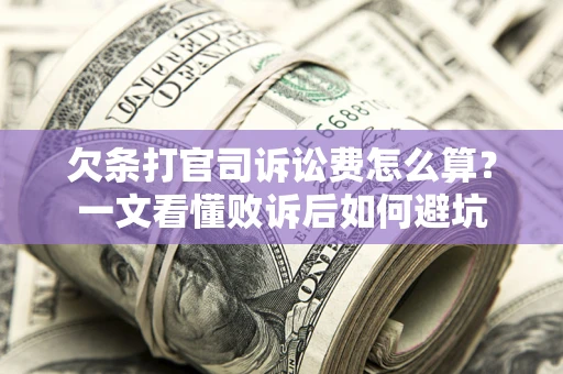 济南欠条打官司诉讼费怎么算？一文看懂败诉后如何避坑