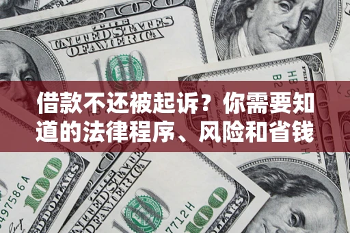 济南借款不还被起诉？你需要知道的法律程序、风险和省钱技巧